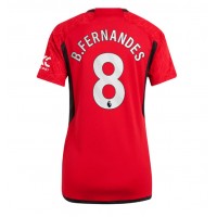 Billiga Manchester United Bruno Fernandes #8 Hemma fotbollskläder Dam 2023-24 Kortärmad